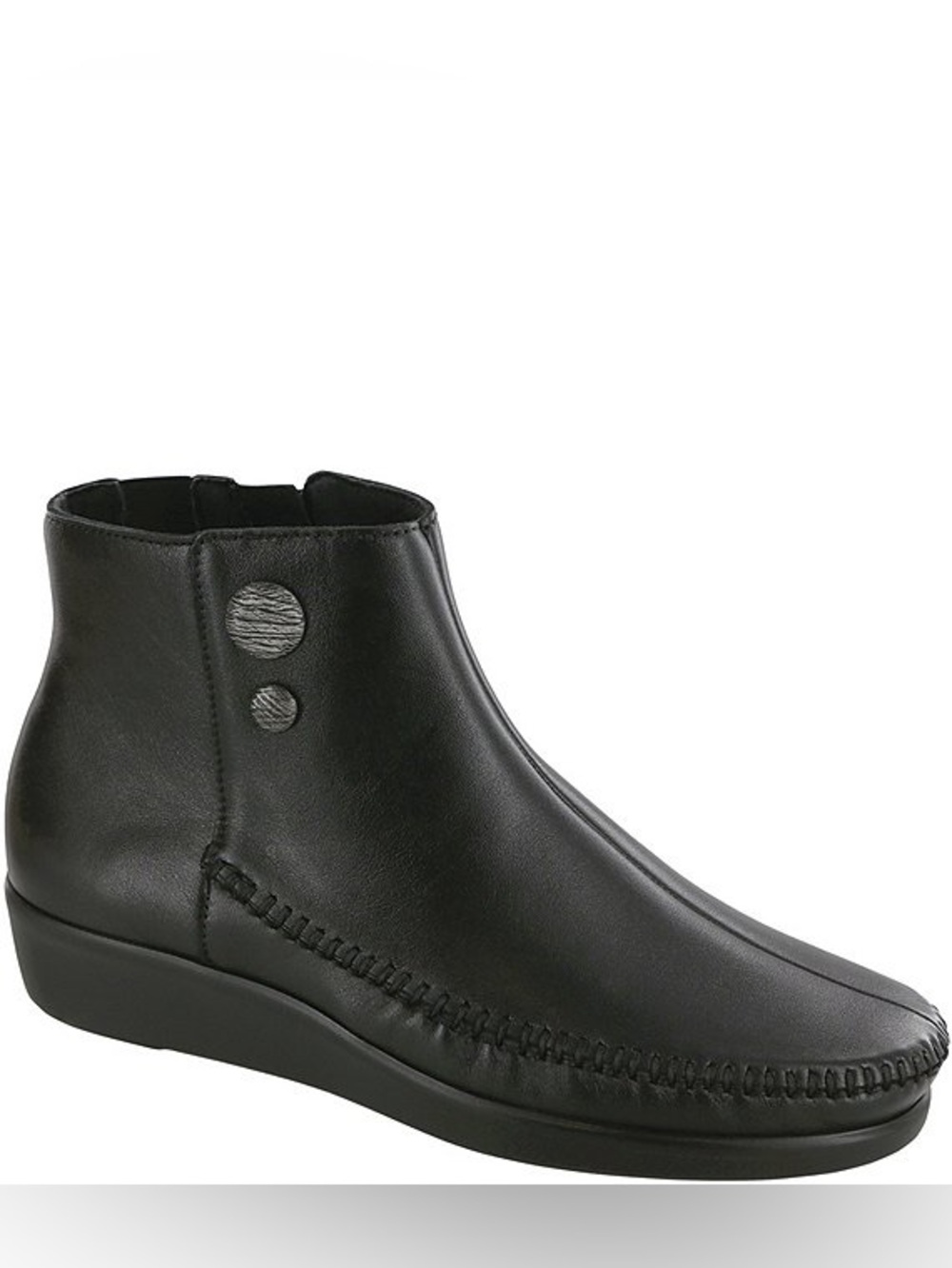 SAS WOMENS JADE LEATHER WEDGE ANKLE BOOTS BLAVK SIZE 10 NWOT BRAND NEW NO BOX